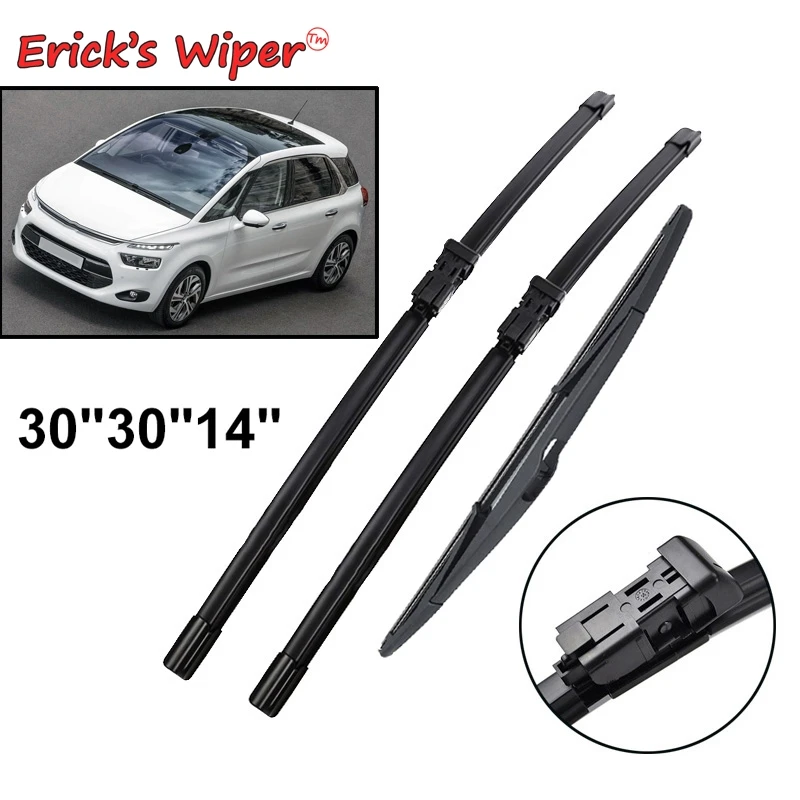 

Erick's Wiper Front & Rear Wiper Blades Set For Citroen C4 Picasso 2 2013 2014 2015 2016 2017 Windshield Windscreen 30"30"14"