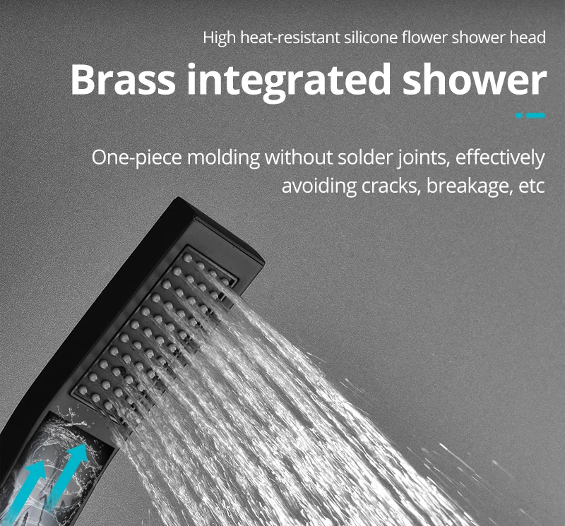 Luxury Thermostat 16 inch Shower System LCD Touch Screen Digital Display Black Large Shower Set 180 Degree Rotating Lower Faucet (16)