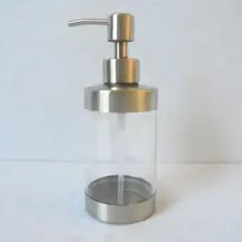 Нержавеющая сталь/ABS отель прозрачный дозатор мыла для рук, ванная комната жидкость для мытья рук Бутылка, гель для душа жидкого мыла диспенсер s
