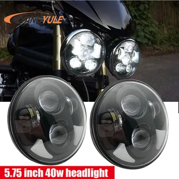 

2 X 5.75 inch Iron 883 Dyna Headlamp 5 3/4" LED Headlights DRL for Triumph Rocket iii 3 Speed Tripl & Street Triple 5.75" Lamp