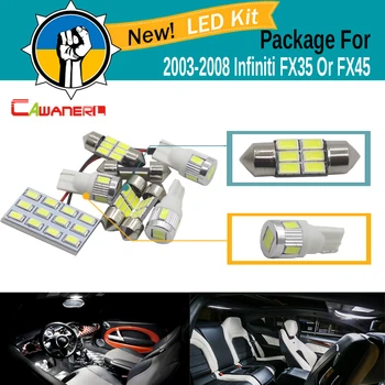 

Cawanerl Car Dome Map Step Trunk License Plate Light 5630 SMD LED Lamp LED Kit Package White For 2003-2008 Infiniti FX35 FX45