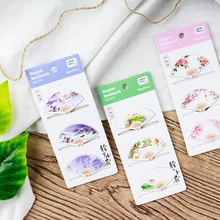 3 шт./упак. Kawaii Mini Fan shape Магнитный Magnetic для книг марка самоклеящаяся бумага на магнитной подложке зажим канцелярские подарки офисные школьные принадлежности
