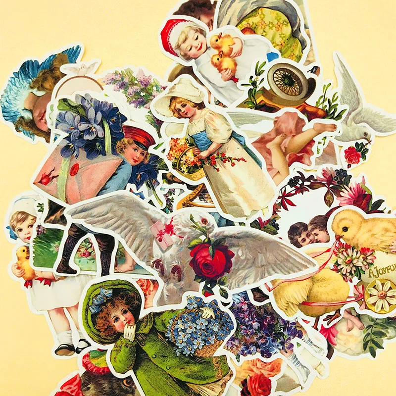 «Сделай сам» в винтажном стиле; наклейки Ангел и со сказочным цветком серии альбом для скрапбукинга журнал Happy planner ремесленных декоративные наклейки
