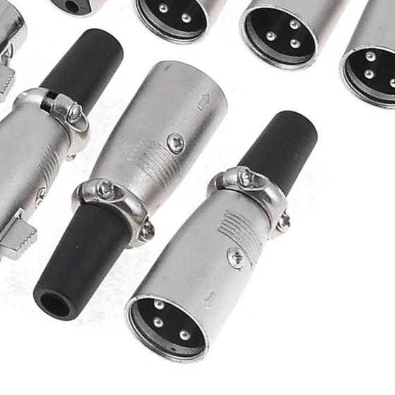 

WSFS Hot Sale 5 Pairs Male/Female 3 Pin XLR Jack Microphone MIC Audio Connector