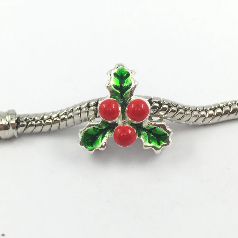 

Xmas Christmas 925 Silver Fruit Alloy Beads European Beads Charm Fits pandora Bracelets Necklaces B00128