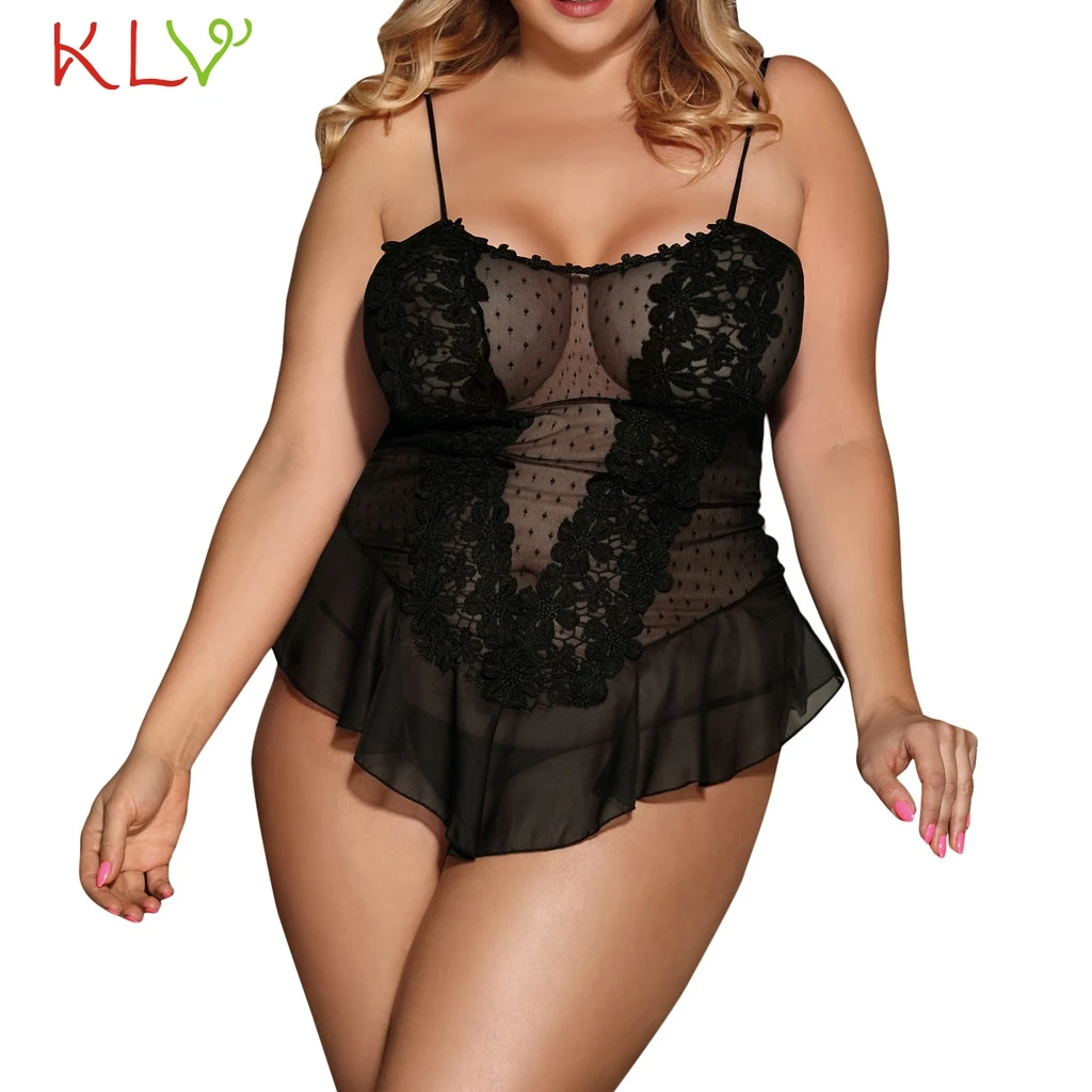 Женское ночное белье 5XL сексуальное нижнее одежда для сна платье Babydoll кружевное