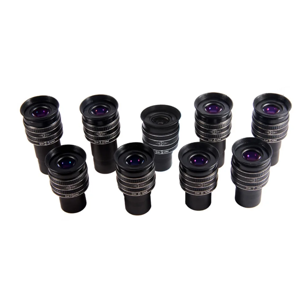 Telescope Binoculars Telescope Adapter Bracket Telescope TMB Eyepiece 2.5mm/3.2mm/4mm/5mm/6mm/7mm/7.5mm/8mm/9mm Planetary II FOV 58 Degree Wide Angle 1.25inch
