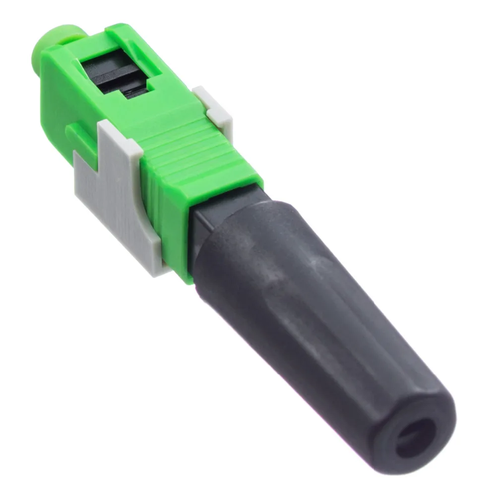 

0.3dB Ftth Embedded Quick Connector SC/APC Green Plastic Fiber Optic Connector Free shipping