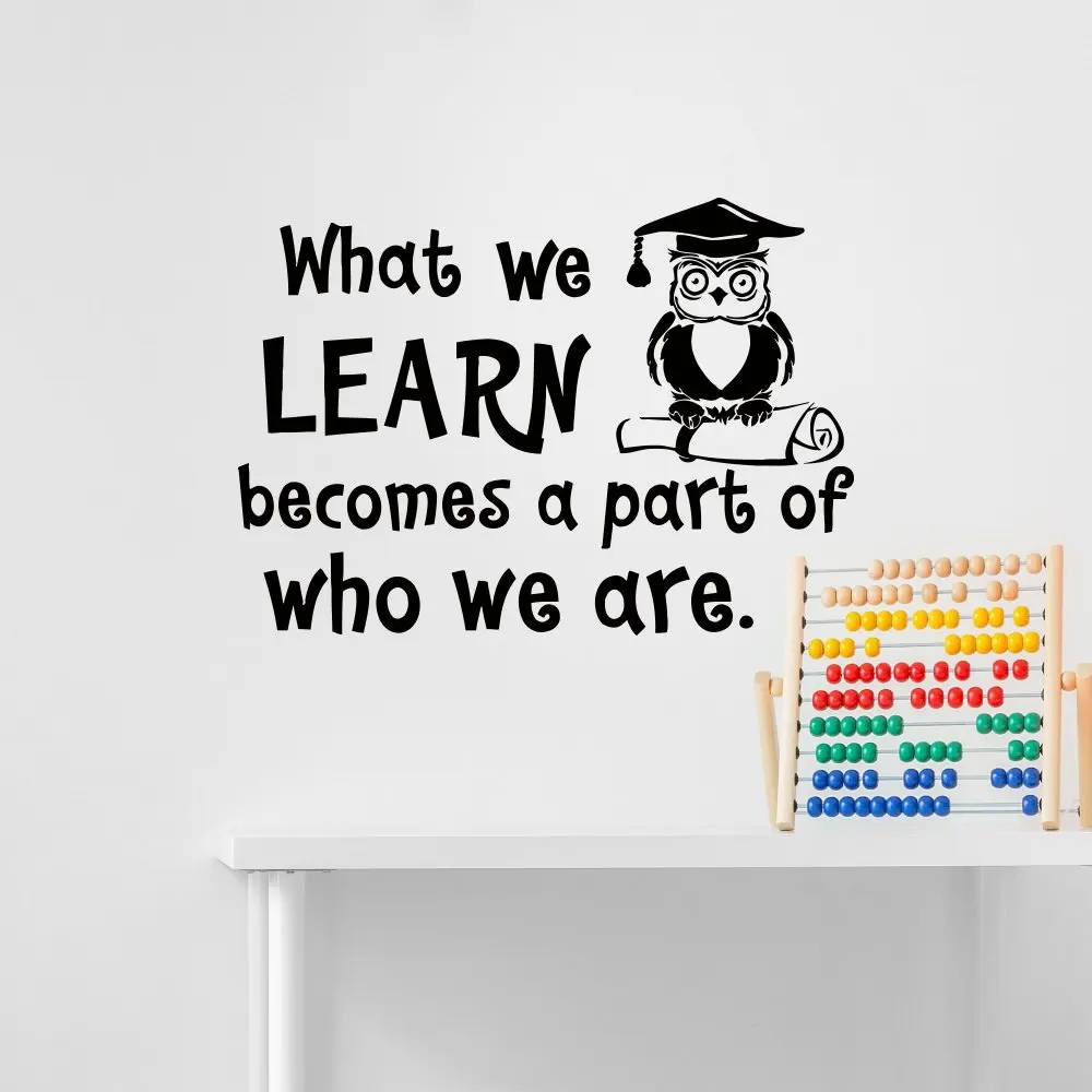 Education What We Learn Becomes A Part Of Who Are Wall Sticker Vinyl Home Decor Art M201 | Дом и сад