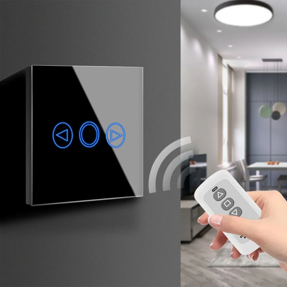 

Touch Screen Sensor LED light Switch 220V LED Dimmer Waterproof EU UK Standard Power Wall Touch Switch With RF Remote Control