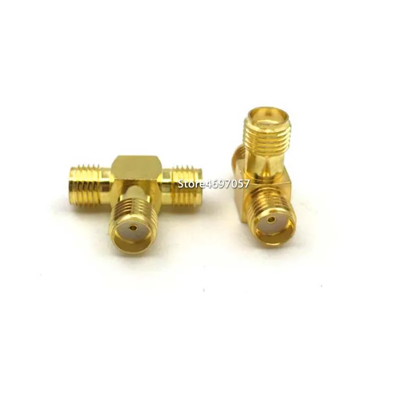 

SMA Female to Two SMA Female Connector Triple T RF Adapter 3 way Splitter 1