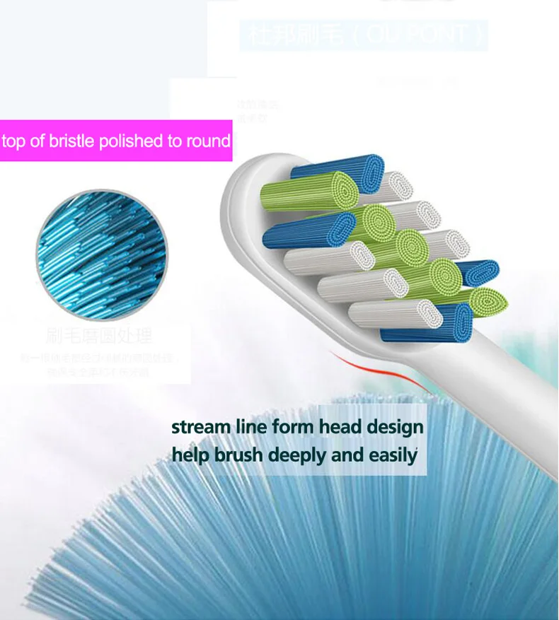 2/3 шт сменные насадки для зубных щеток, независимая гигиеническая упаковка с колпачком, совместимая с SOOCAS X3 SOOCARE, электрическая зубная щетка