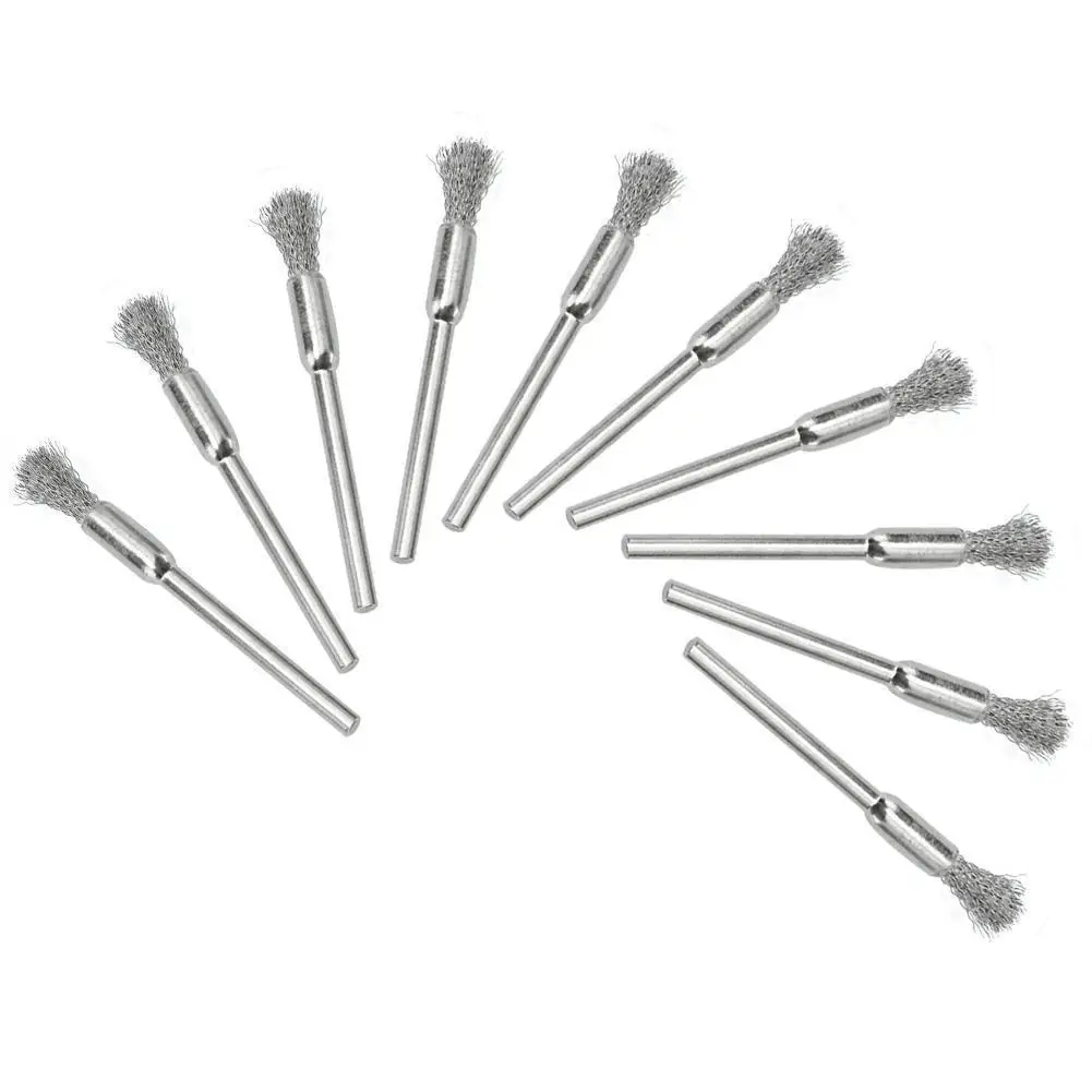 

10pc Rotary Steel Wire Wheel Brush Cup Tool Shank for Drill Rust Weld