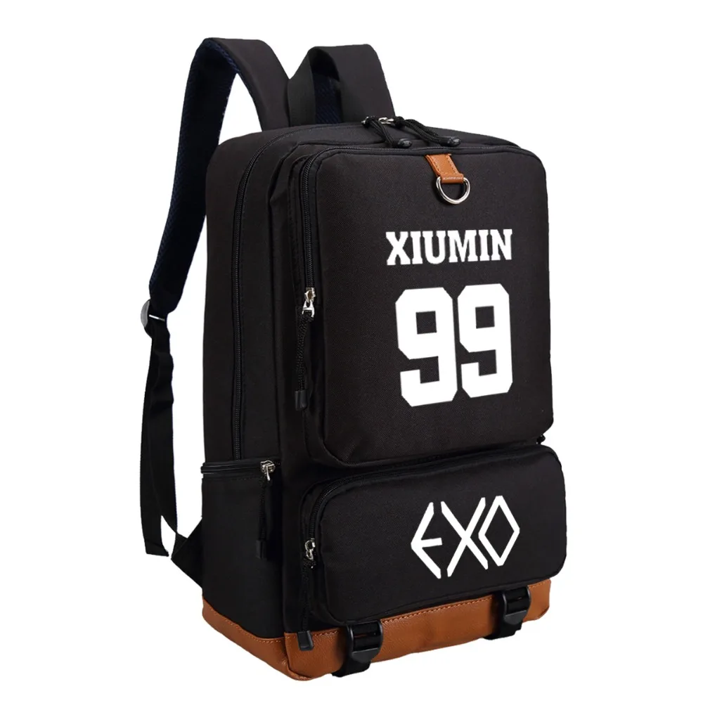 WISHOT KPOP EXO рюкзак на плечо дорожная школьная сумка для книг подростков мужские и