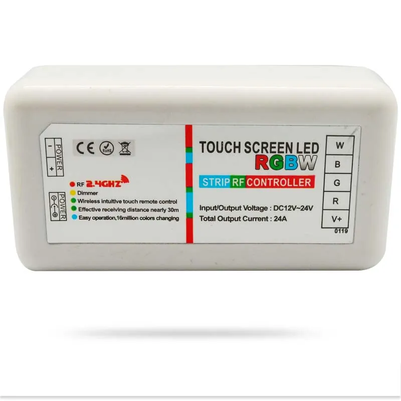 Светодиодный контроллер RGBW RGB с сенсорным экраном 2 4G DC12 24V 18A пульт дистанционного