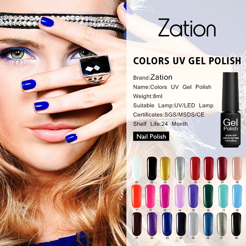 Zation Lucky Color UV Gel Nail Polish Long lasting LED UV Gel Polish