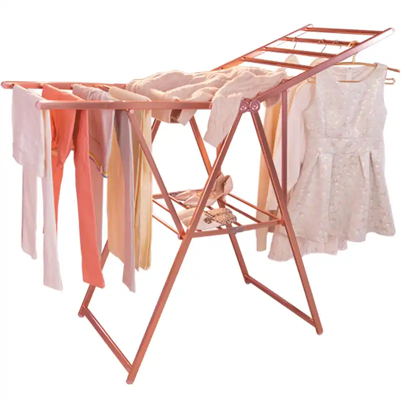 laundry hanging rack with shelves