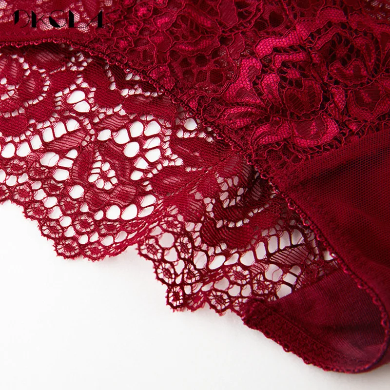 2018 New Hot Low-rise Transparent Panties Lace Embroidery Plus Size XL L M Briefs Women Green Underwear Sexy Temptation Panty