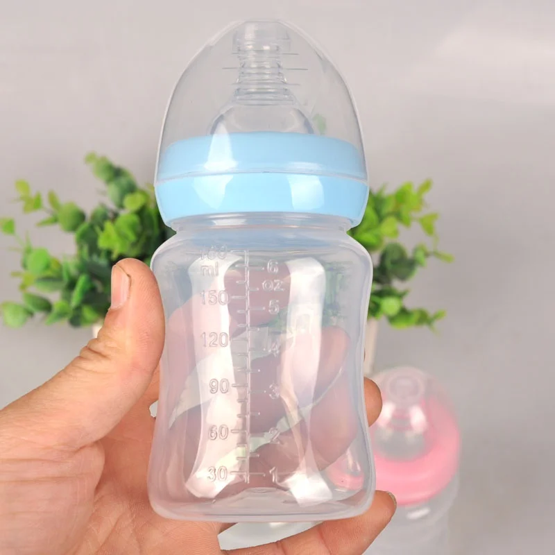 Qshare баб напиток Bottle180ml новорожденный младенец младенческий кормящий молочный фруктовый сок для кормления воды Стандартный рот силиконовая соска