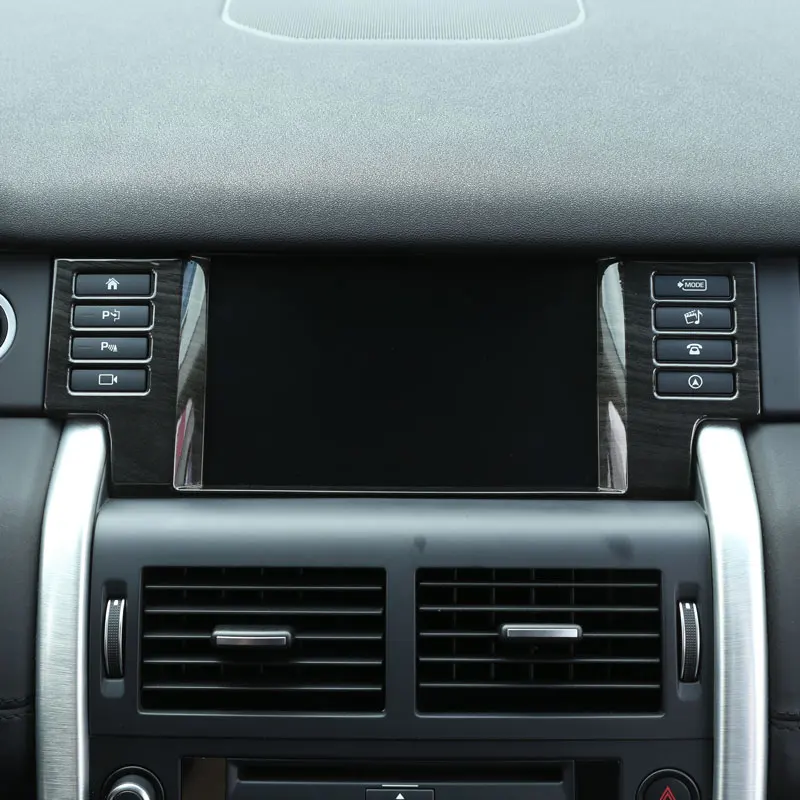 ЖК-дисплей навигационная коробка рамка Накладка для Land Rover Discovery спортивные автомобильные аксессуары ABS дерево хромированная наклейка