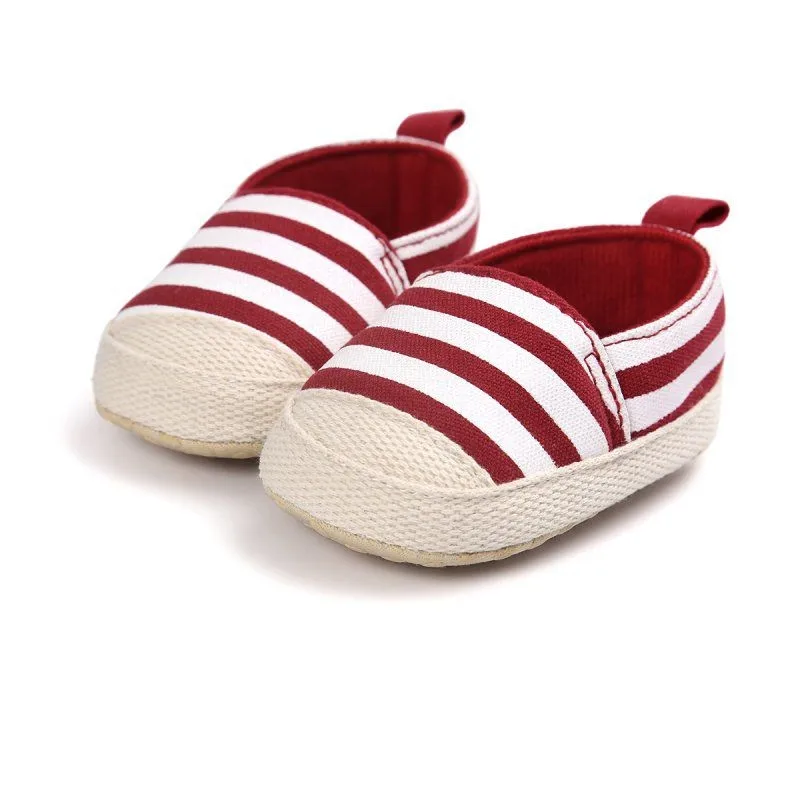 Новорожденных Для маленьких мальчиков полосатый Обувь прекрасный младенец Обувь для малышей хорошее мягкая подошва одежда для малышей Обувь