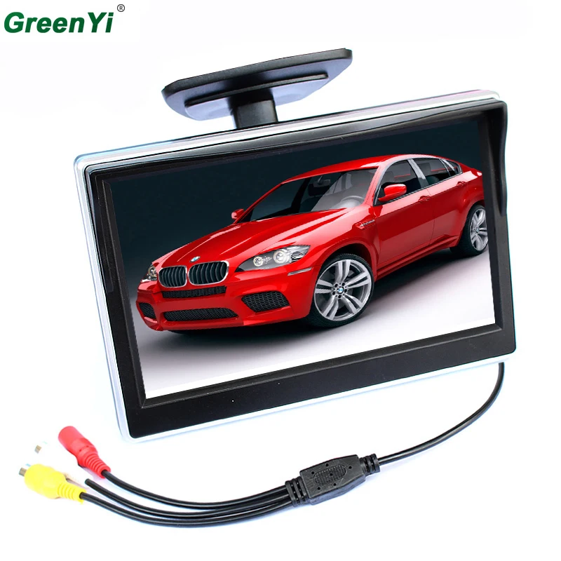 

GreenYi High Resolution 5 Inch 16:9 Screen Easy installed Car Rear View Monitor for Car Parking Reversing Assistance System