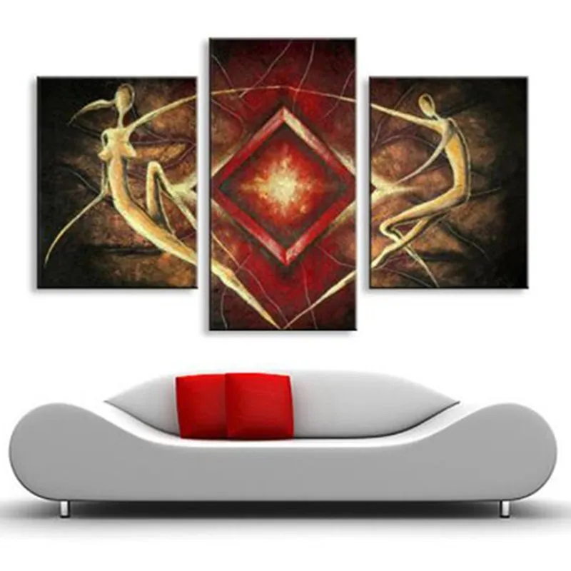 

Handpainted Abstract Graffiti Oil Paintings on Canvas Home Cuadros Decorativos 3 Piece Picture Wall Painting Modern Decor Art