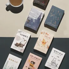 28 листов/набор кавайных цветов и животных серии ЛОМО открытки/Поздравительные открытки/подарки на Рождество и год