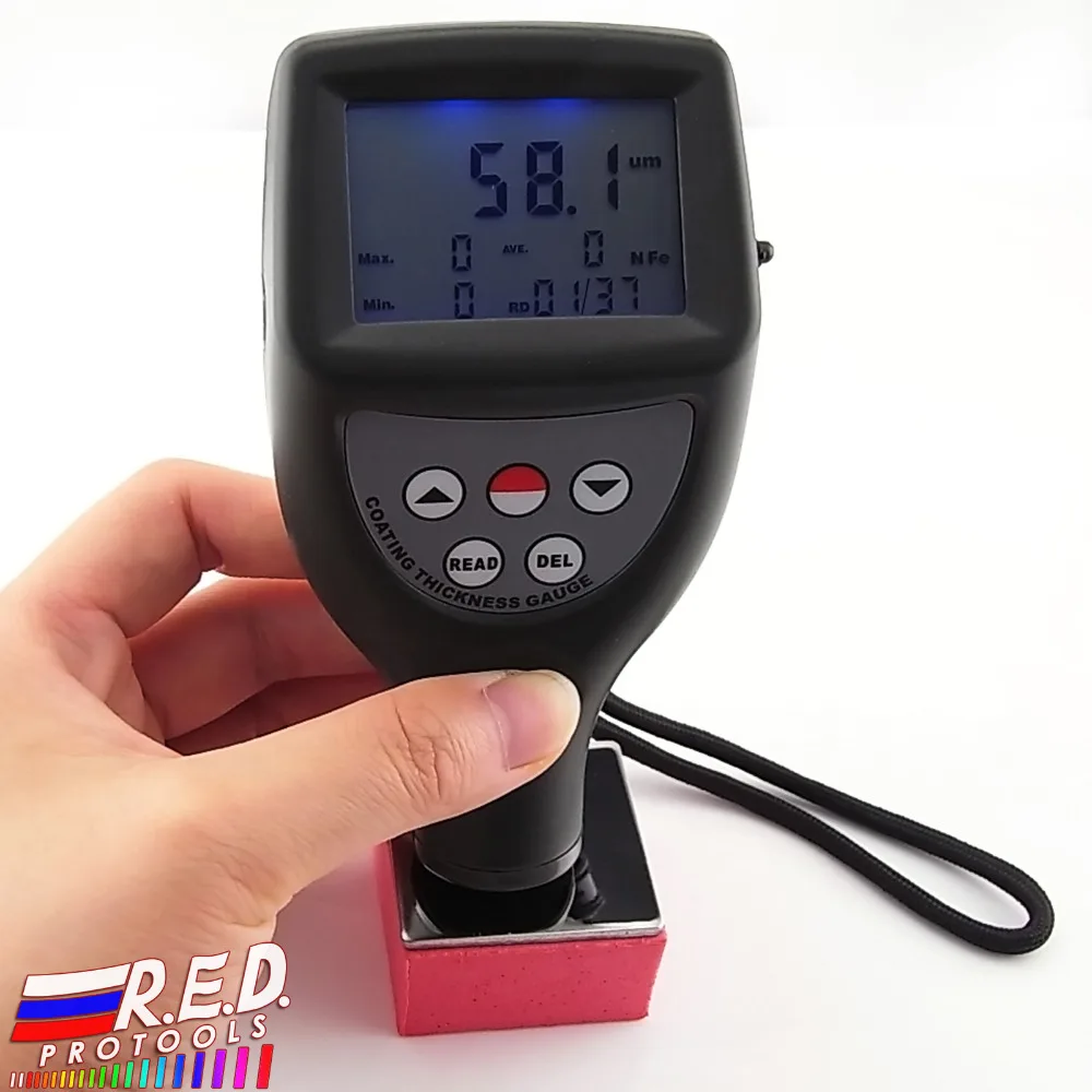 Paint Coating Thickness Gauge Meter Built-in F Ferrous / NF Non-Ferrous Probes 0-1250um 0-50 mil Range | Инструменты