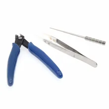 Набор инструментов термостойкий Пинцет+ рулонный джиг+ резак для проводов термостойкий керамический Пинцет из нержавеющей стали для термопровода RDA