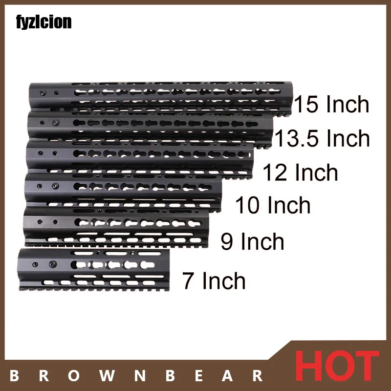 

Hunting Tactical AR-15 Rail Rail KeyMod Handguard Picatinny Rail with Steel Barrel Nut NSR 7" 9" 10" 12" 13.5" 15