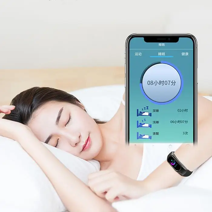 Умный Браслет Bluetooth 2 в 1 90 мАч 0,96 дюймов TFT сердечный ритм кровяное давление умные наушники 160x80 iOS