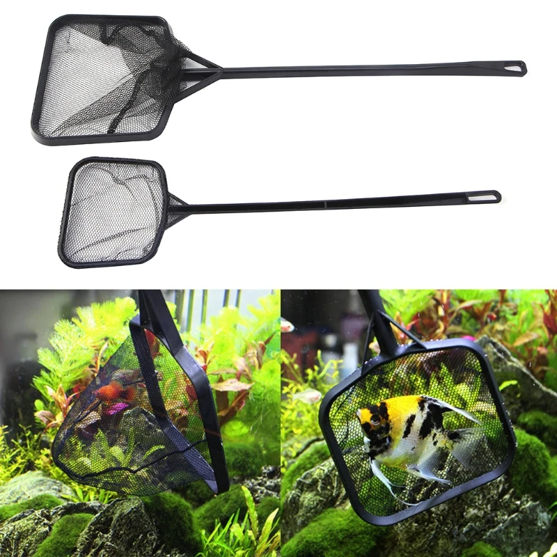 

Long Handle Aquarium Fish Tank Fishing Net Square Shrimp Landing Nets