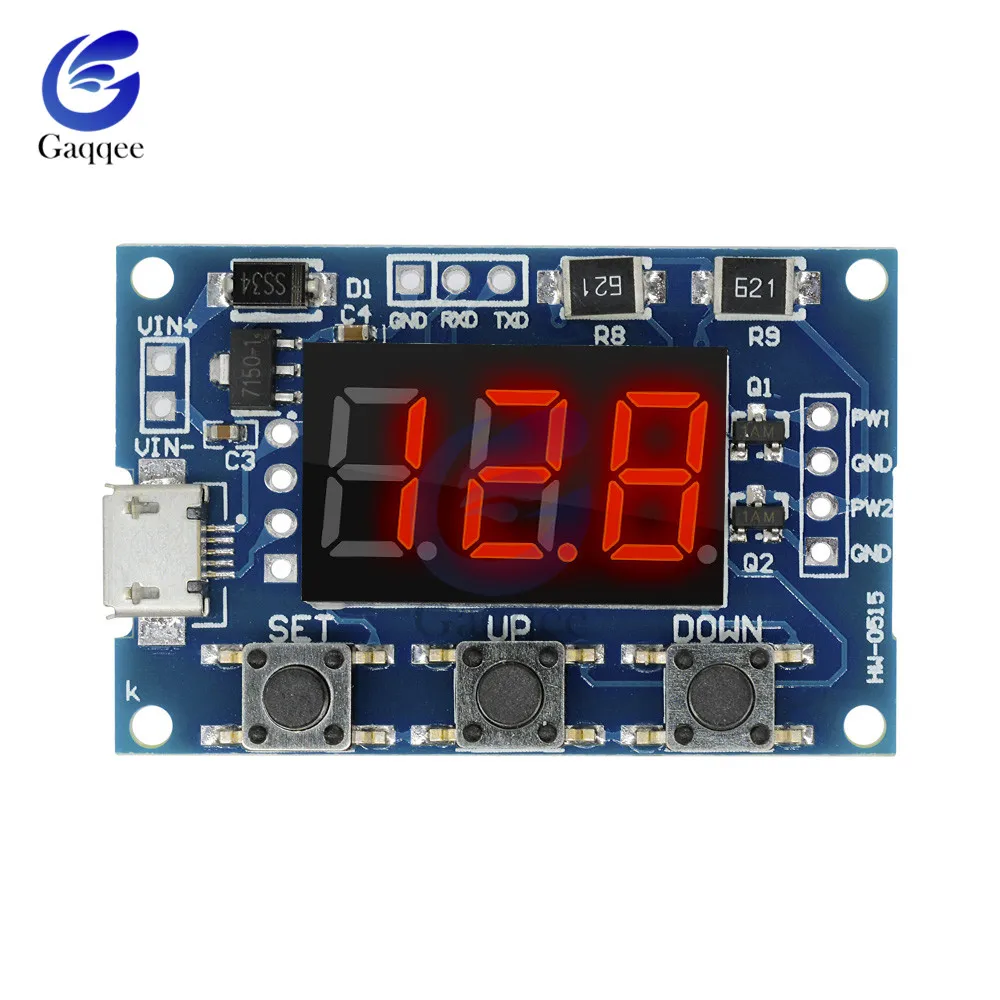 DC PWM Signal Generator Micro USB 2CH Adjustable Duty Cycle Pulse Frequency Digital LED Display Tube DC 5V 12V 24V 1Hz~150KHz