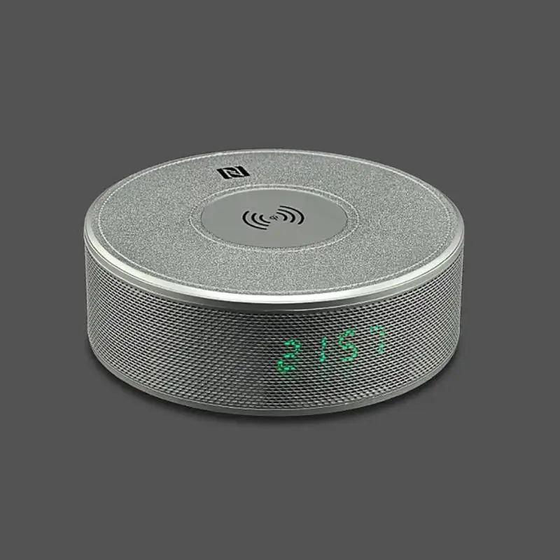 

Wireless Charging Stereo Card Bluetooth Speaker Loudspeaker mp3 Player Built-in 2000mAh Large Battary