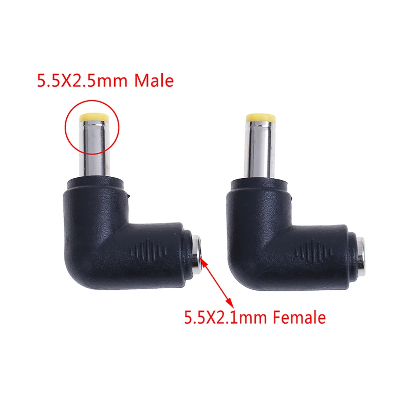 

2pcs/lot DC 5.5*2.1 Female/5.5*2.5mm Male/4.0*1.7mm Male DC Power Plug Connector Angle 90 Degree L Shaped Dc Power Connector