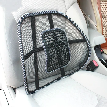 

Office Chair Massage Back Lumbar Support Mesh Ventilate Cushion Pad Black Mesh Back Lumbar Cushion For Car Driver Car Seat Pad