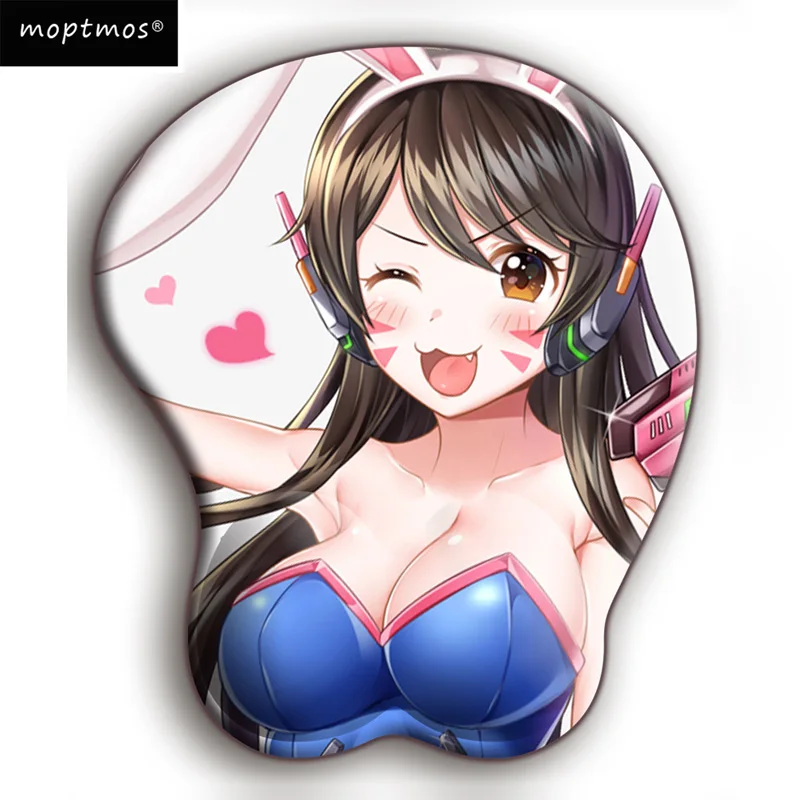 

Ergonomic Mouse Pad with Wrist Support Anime D.VA Silicon Gel 3D Mouse Pad Anime 3D Mousepad