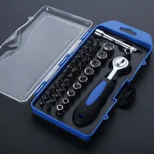 38 шт. комбинированные трещотки комплект гнезд гаечные ключи электрические отвертки Набор сменных ручных инструментов