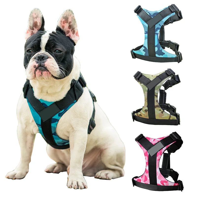 

Professional Pet Training Walk Out Harness Vest Adjustable Reflective Pet Harness For Small Medium Large Dogs Pitbull Bulldog