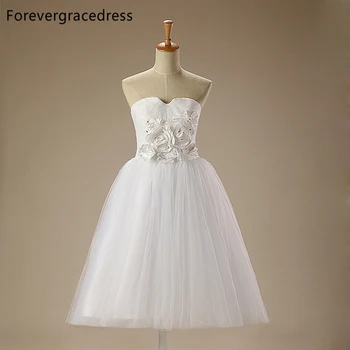 

Forevergracedress Real Photos White Cheap Flower Girl Dress High Quality Tulle Children kid Birthday Party Gown