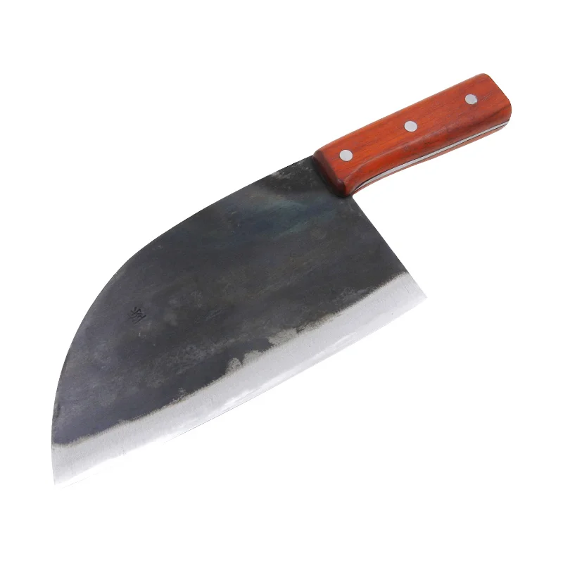 CZQ торговый ручной работы молотый Зажим стальной Железный круглый нож Убойный нож Мясник резка мяса овощные ножи