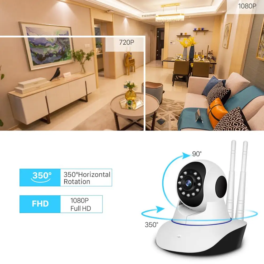 BESDER Smart 1080P WiFi ip камера беспроводная домашняя 2MP 360 градусов панорамная ночного