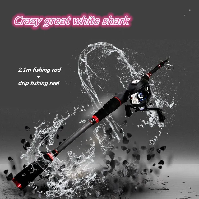 Best Offers Casting Telescopic Fishing Rod Carbon Baitcasting Reel Set Lure Feeder Carp Pesca Jig Long Shot Cast Pole Coil Whell Kit Tools 