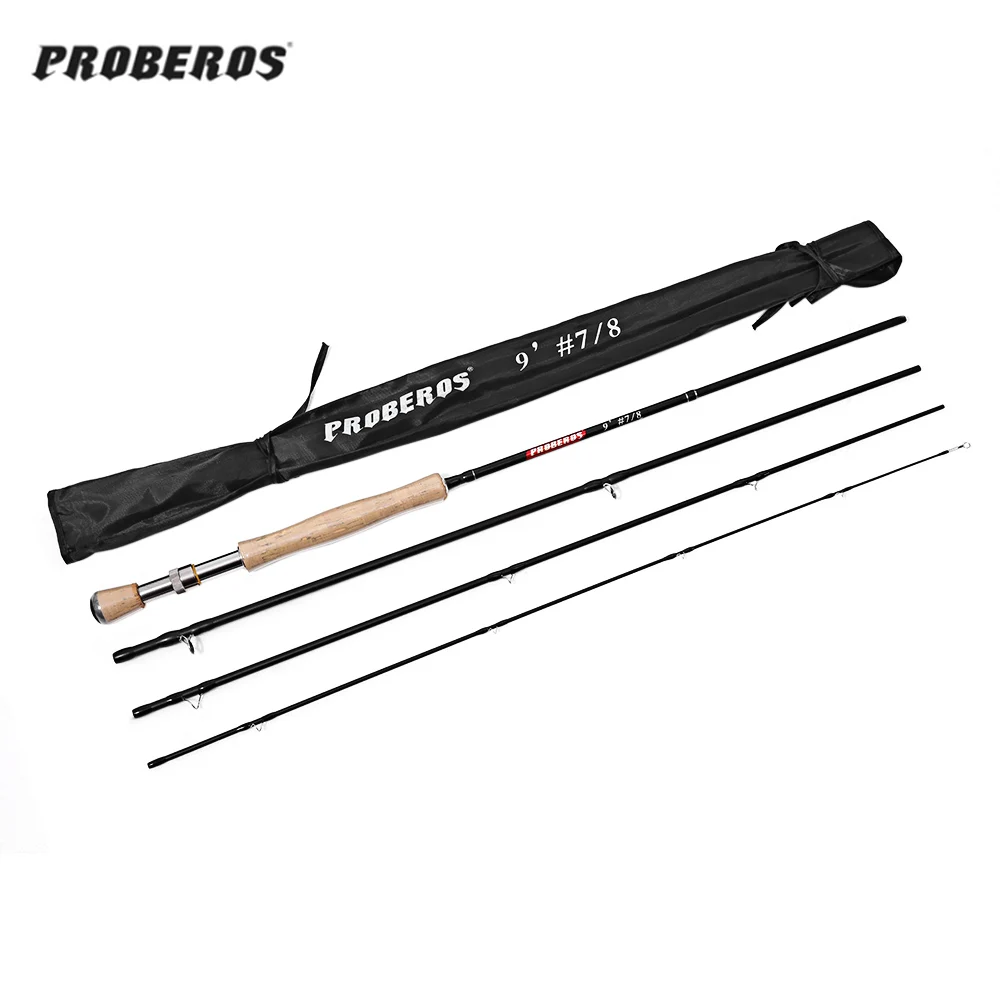 

Proberos 2.7M Carbon Fly Fishing Rod With Soft Cork Handle Fish Tackle Portable 4 Section Fly Fishing Rod For Travelers