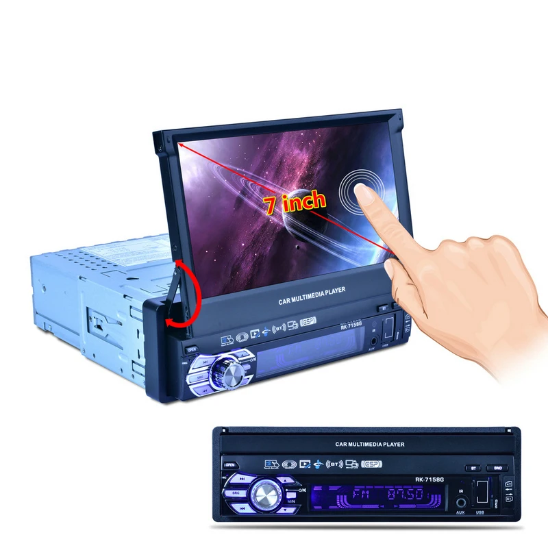 Sale DHL Fedex 10 PCS Car Radio Media Player Vehicle-Mounted Full Auto Retractable Screen MP5 /MP4 / MP3 GPS AIO Machine RK-7158G 0 Sale DHL Fedex 10 PCS Car Radio Media Player Vehicle-Mounted Full Auto Retractable Screen MP5 /MP4 / MP3 GPS AIO Machine RK-7158G 0