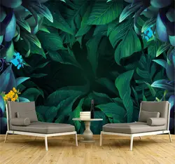Пользовательские обои простые современные HD минималистичный растительный деревянный фон с деревьями украшения стены водонепроницаемый
