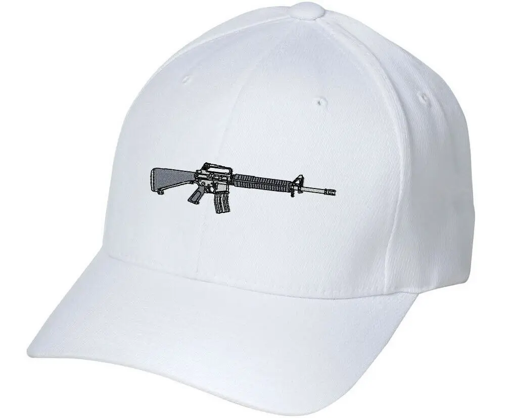 

Rifle M16 AK47 Gun Sniper 2nd Amendment Embroidered Cap Hat 4 Colors
