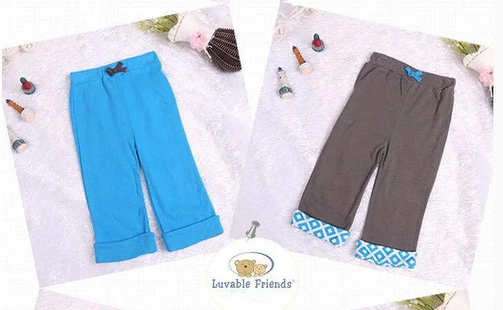 2015 New Style Baby Pants 2 Pieceslot 0-12 M 100% Cotton BlueGreen Athletic Feature Para Bebe Trousers Baby Clothing (3)