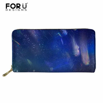 

FORUDESIGNS Fashion Galaxy Printing Men Long Wallet Cool Men Clutch Card Solts Coin Purse Phone Case Male Carteira Money Bag